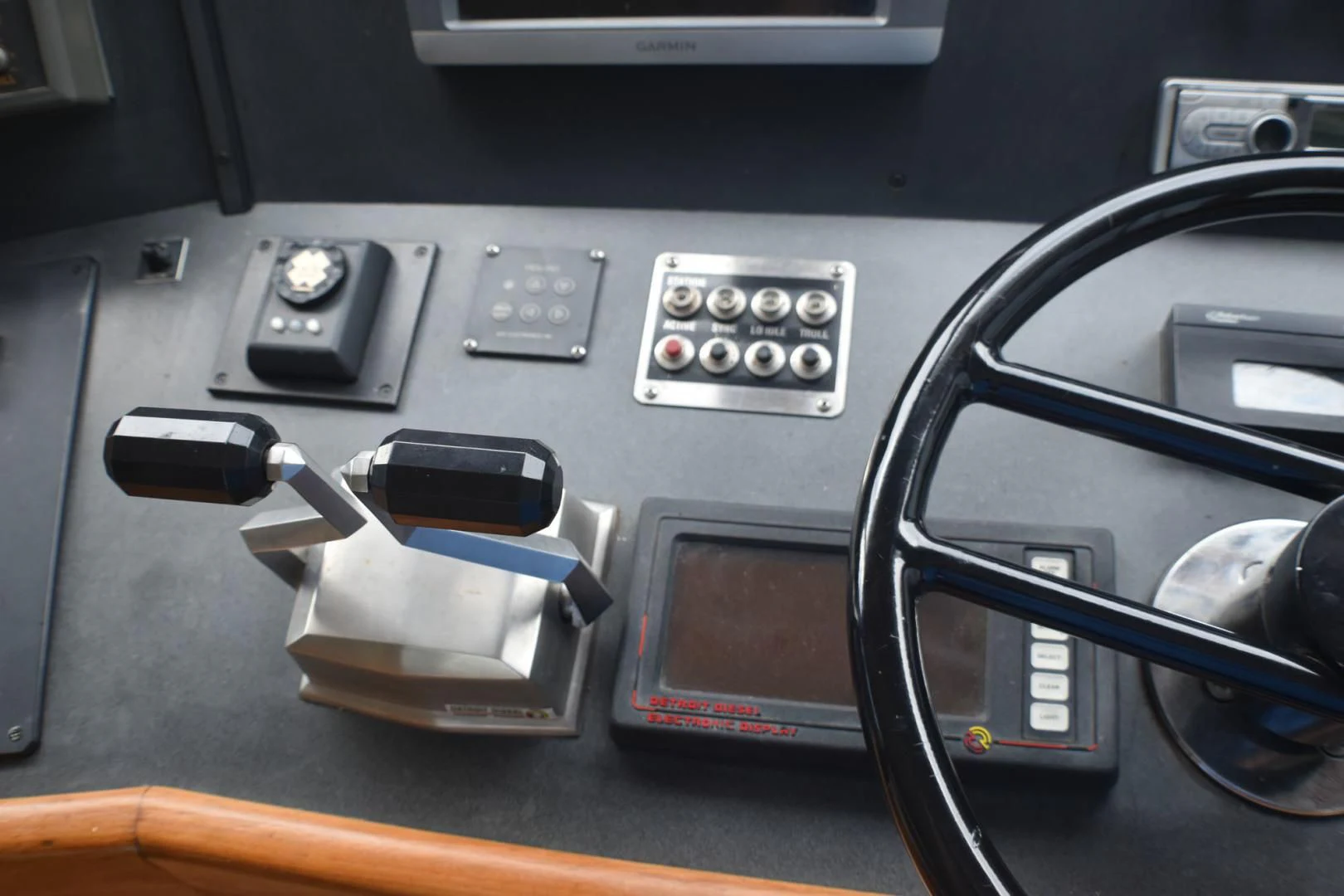 a car with a radio and other electronic devices on it aboard JEWEL OF THE NILE Yacht for Sale