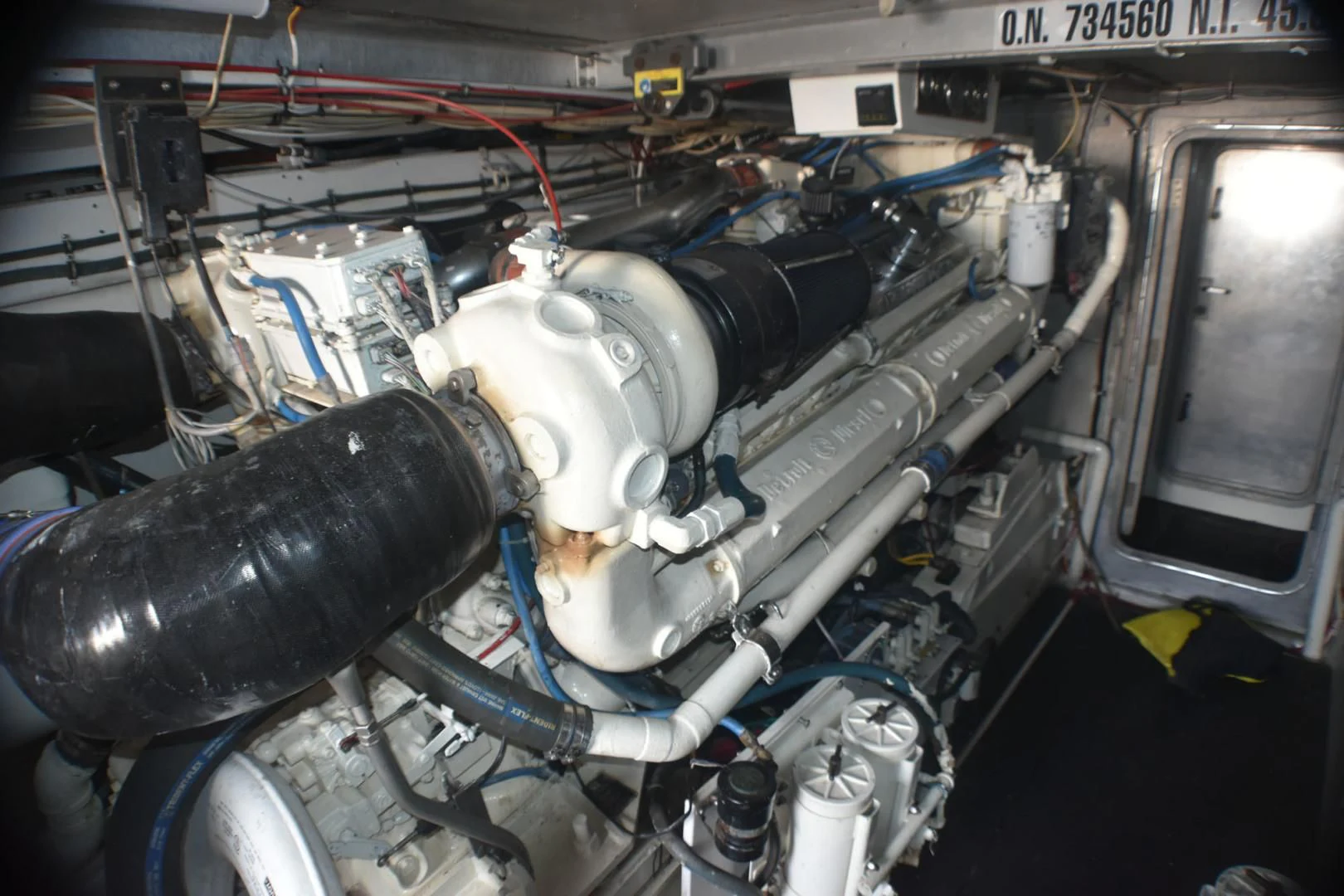 a machine with a large metal cylinder aboard JEWEL OF THE NILE Yacht for Sale