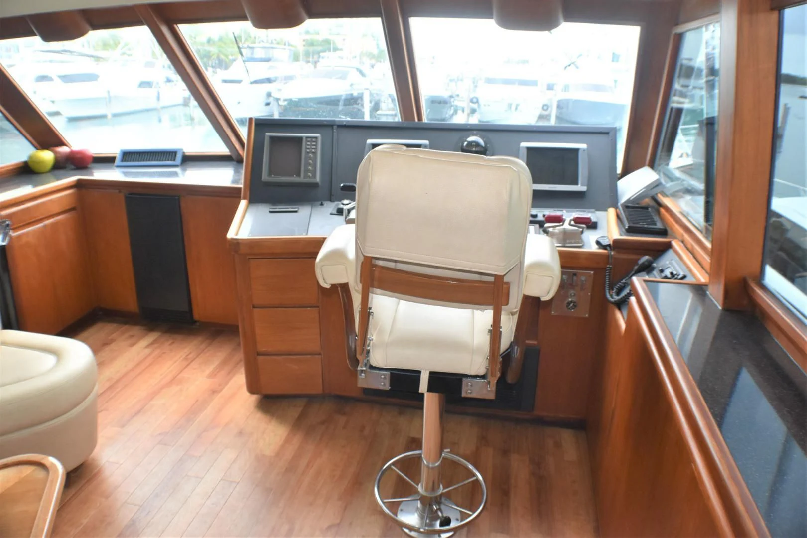 a chair in a room aboard JEWEL OF THE NILE Yacht for Sale