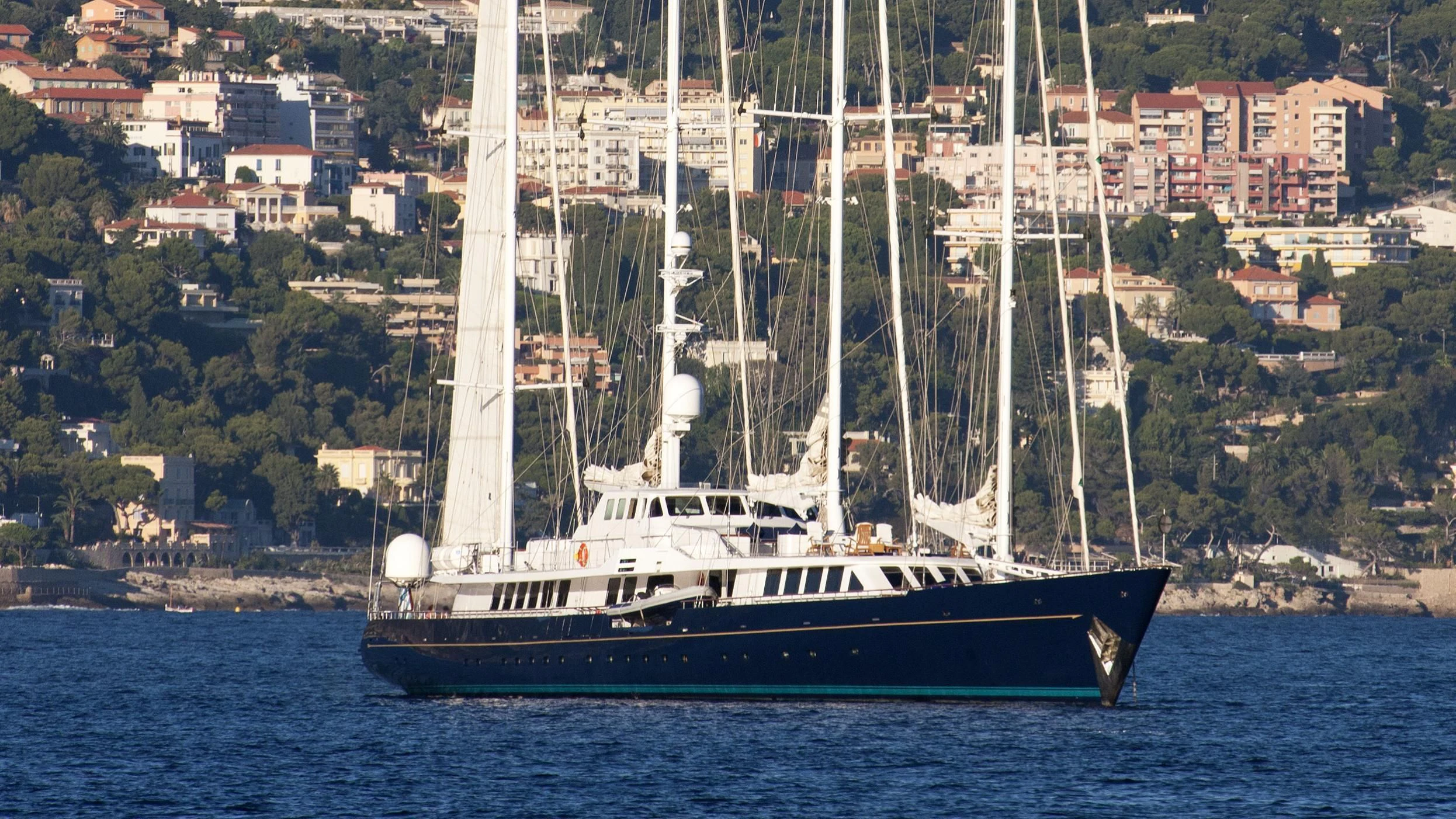 a boat on the water aboard ENIGMA Yacht for Sale