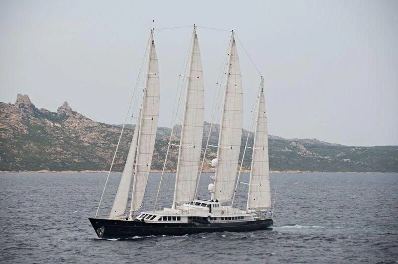 a sailboat on the water aboard ENIGMA Yacht for Sale