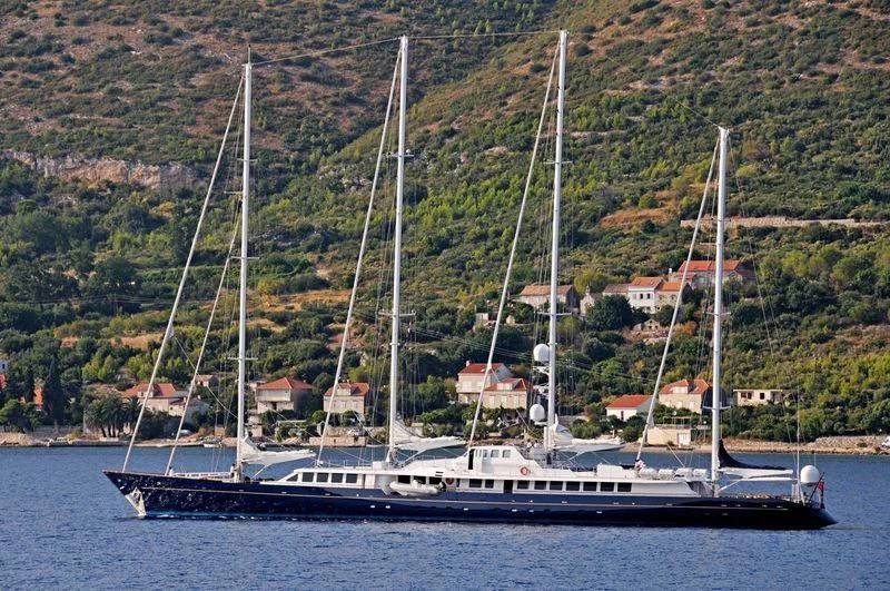 a group of sailboats on the water aboard ENIGMA Yacht for Sale