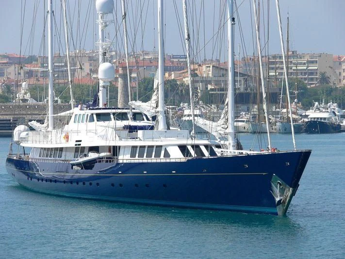 a boat in the water aboard ENIGMA Yacht for Sale