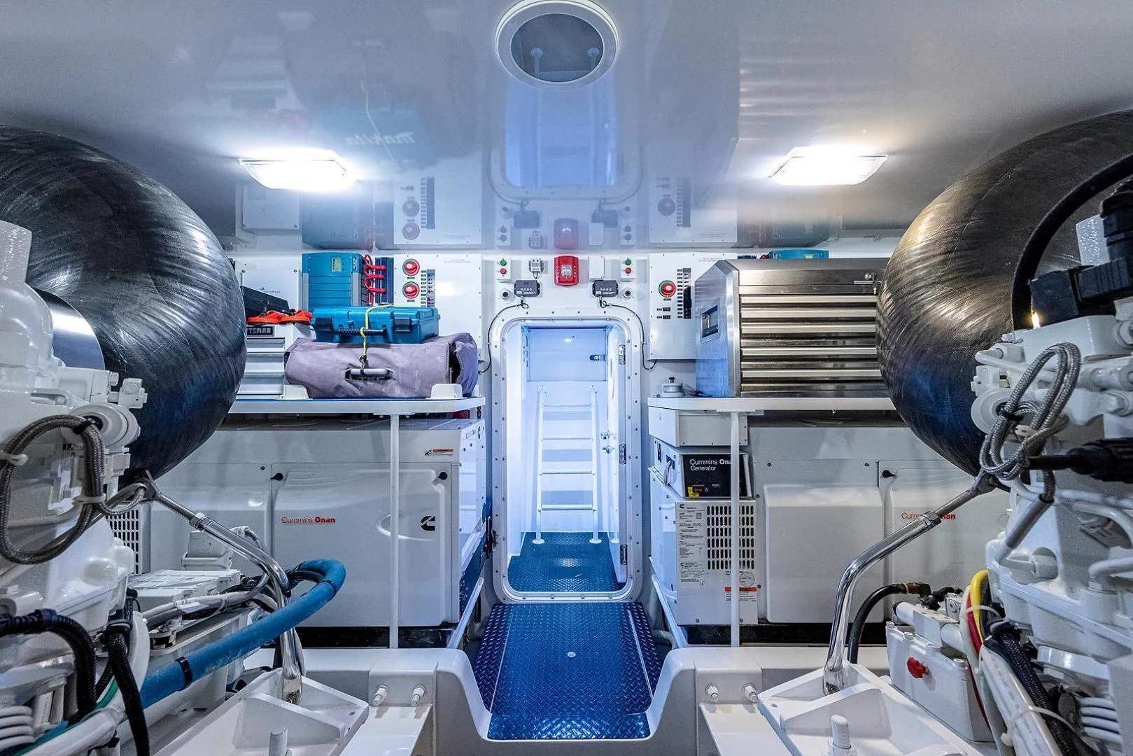 a machine in a room aboard LIFE IS GOOD Yacht for Sale