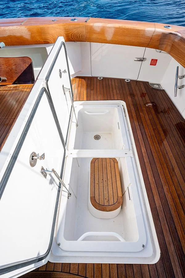 a white rectangular object on a white surface aboard LIFE IS GOOD Yacht for Sale