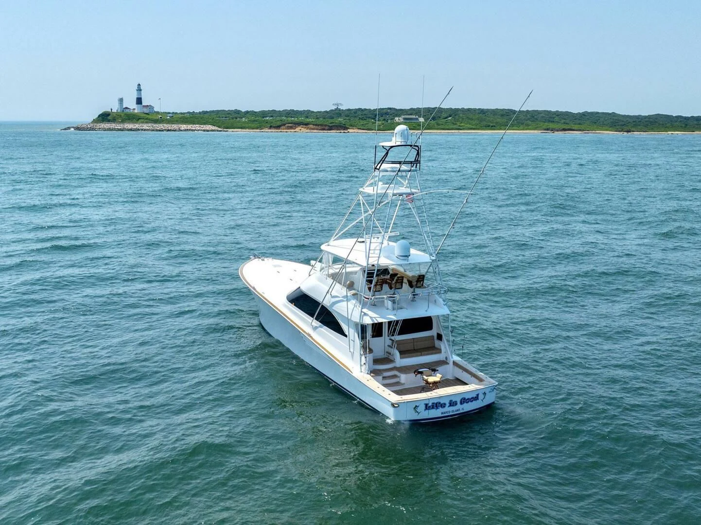 a boat in the water aboard LIFE IS GOOD Yacht for Sale