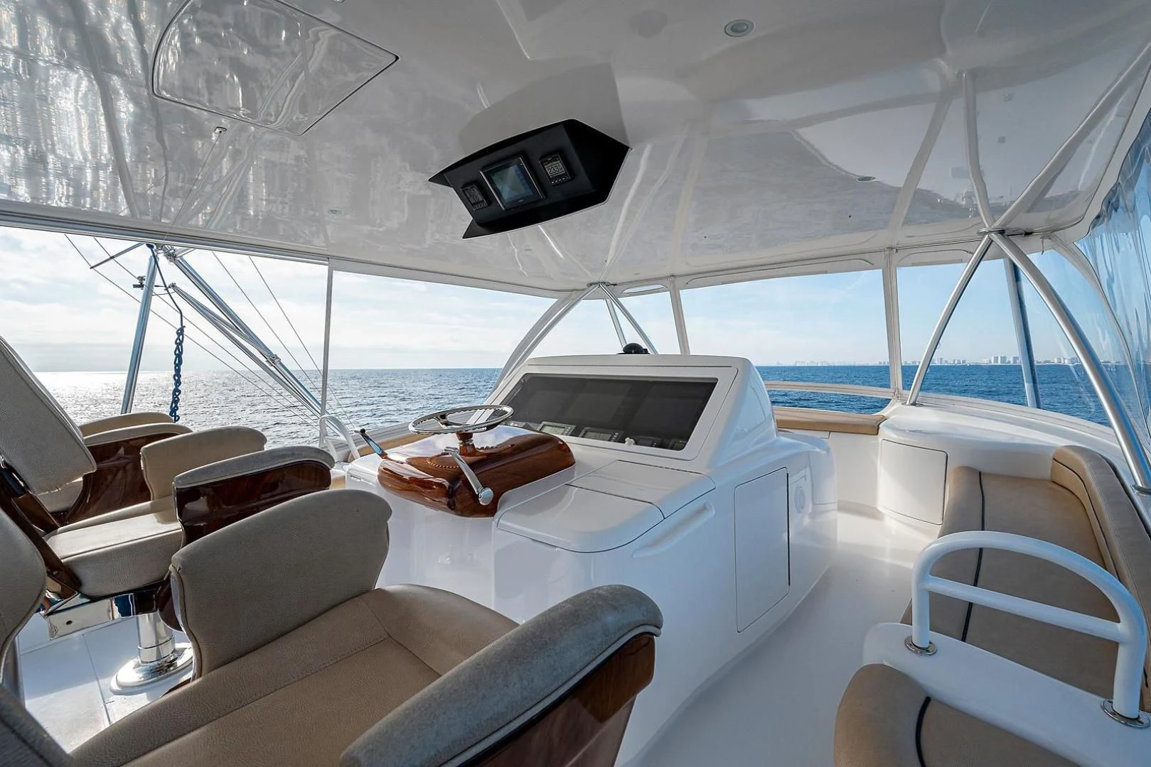 a boat with a large white tent aboard LIFE IS GOOD Yacht for Sale