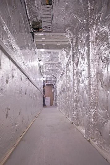 a pathway with snow on the side aboard RENATA Yacht for Sale