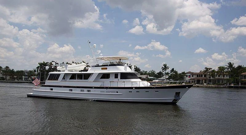 a boat on the water aboard MOMMA BEAR Yacht for Sale