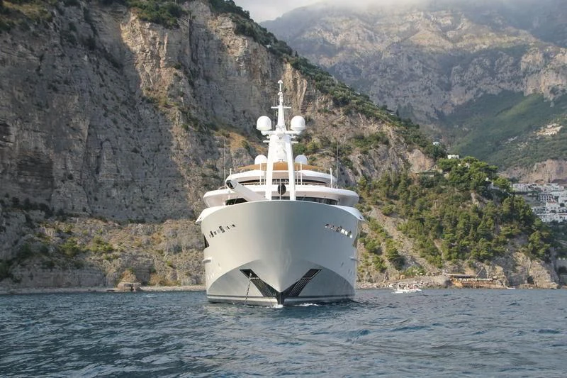 a white boat on the water aboard CHOPI CHOPI Yacht for Sale