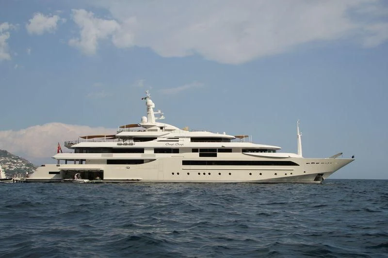 a white yacht on the water aboard CHOPI CHOPI Yacht for Sale