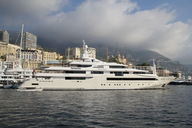 a large white ship in the water aboard CHOPI CHOPI Yacht for Sale