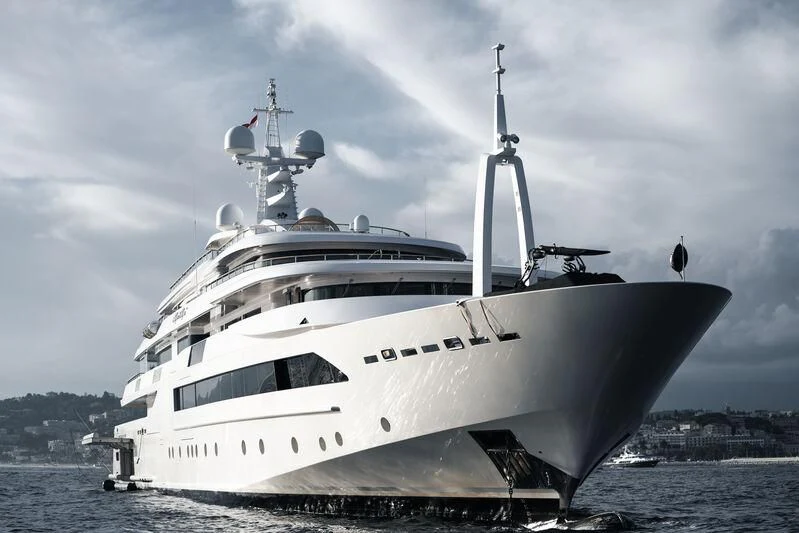 a large white ship aboard CHOPI CHOPI Yacht for Sale