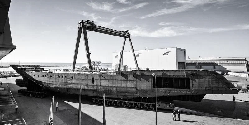 a large military ship aboard CHOPI CHOPI Yacht for Sale