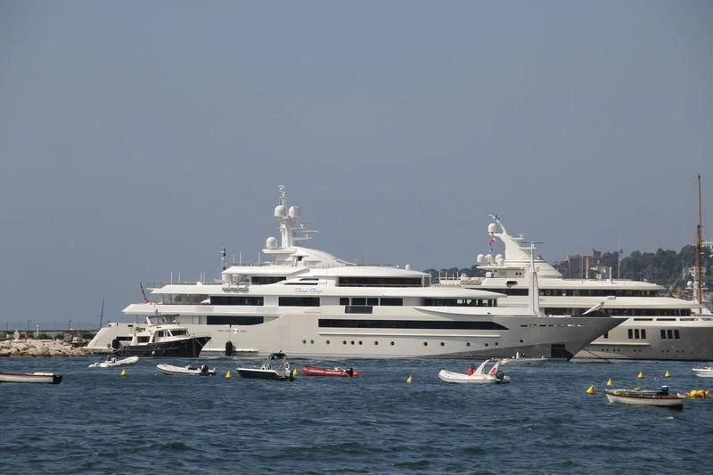 a large white ship in the water aboard CHOPI CHOPI Yacht for Sale