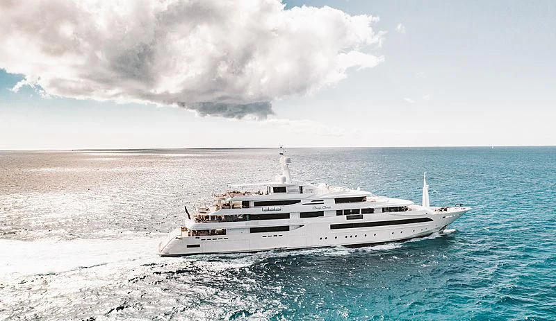a white boat in the water aboard CHOPI CHOPI Yacht for Sale