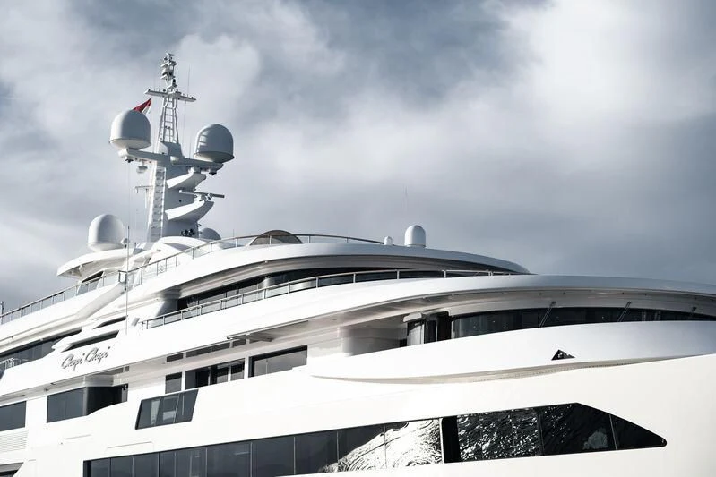 a satellite on top of a building aboard CHOPI CHOPI Yacht for Sale