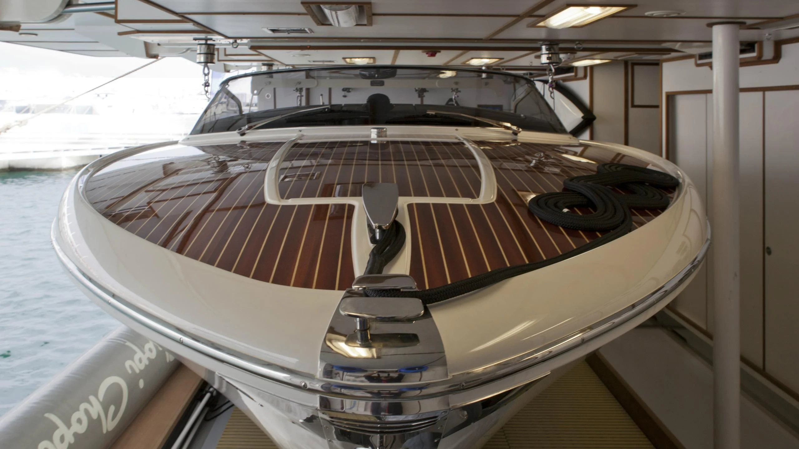 the front of a car aboard CHOPI CHOPI Yacht for Sale