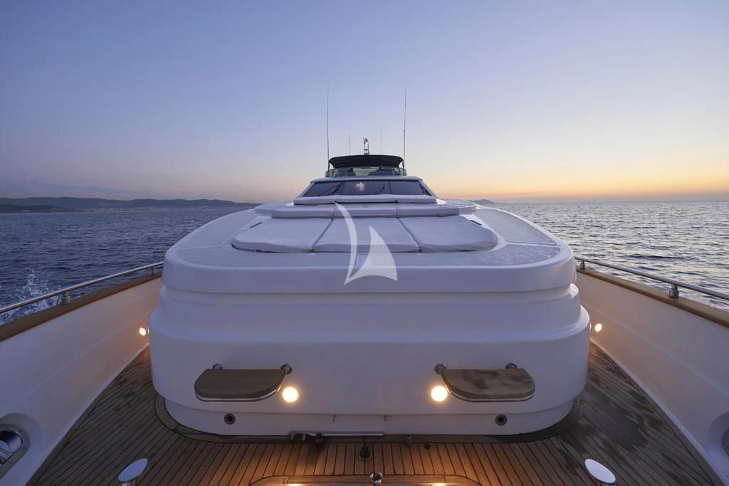 a boat on a deck aboard KIRIOS Yacht for Sale