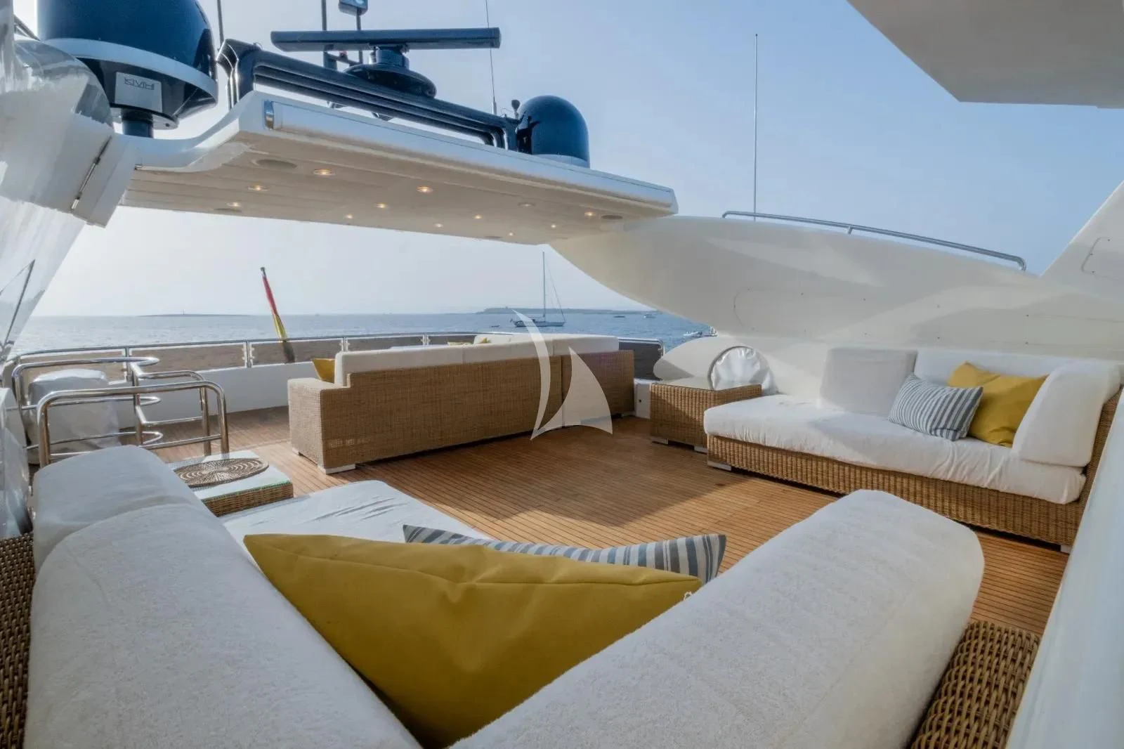a boat on the water aboard KIRIOS Yacht for Sale