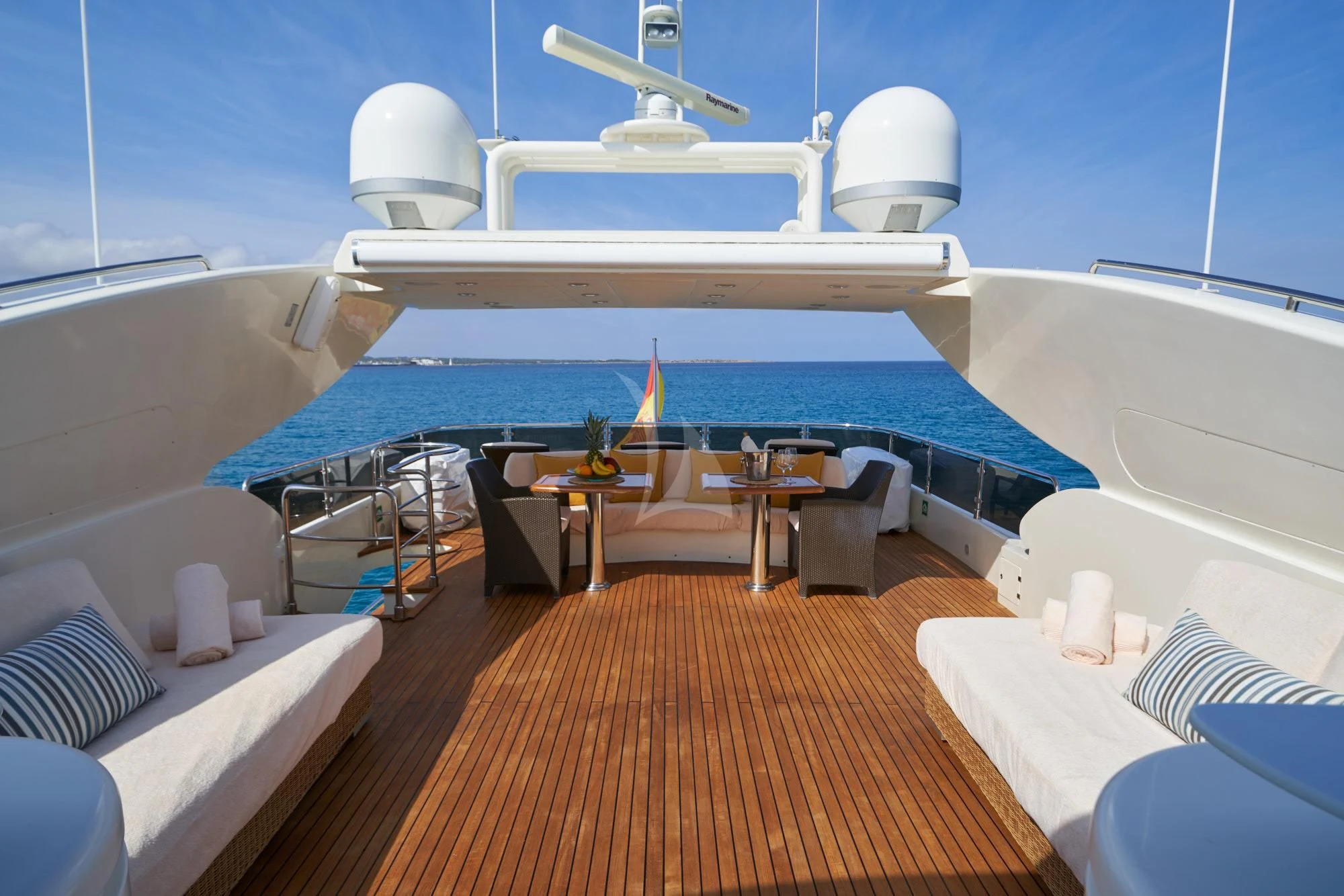 a boat on a boat aboard KIRIOS Yacht for Sale