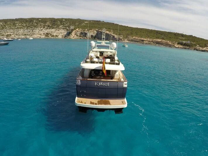 a boat in the water aboard KIRIOS Yacht for Sale