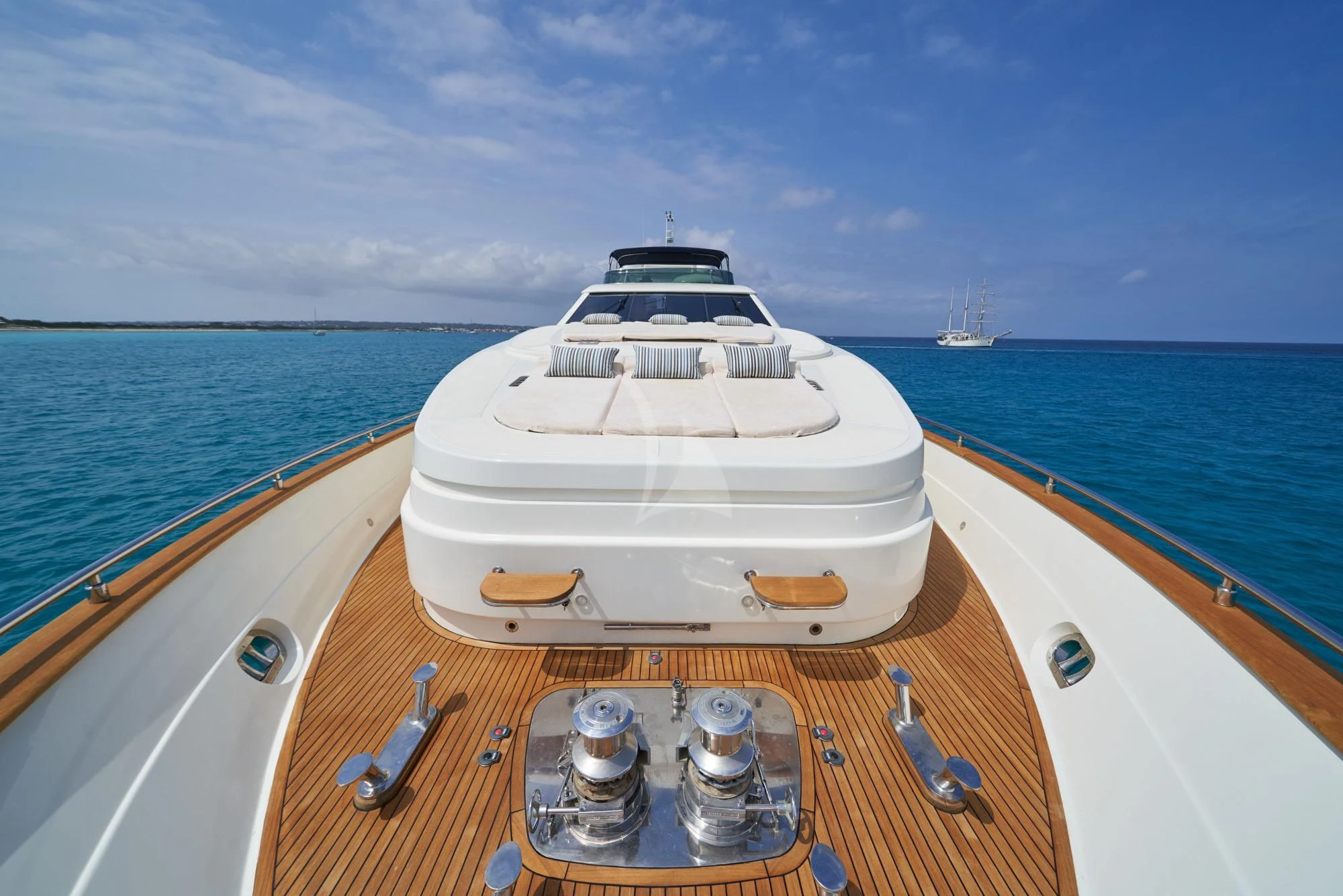 a boat on the water aboard KIRIOS Yacht for Sale