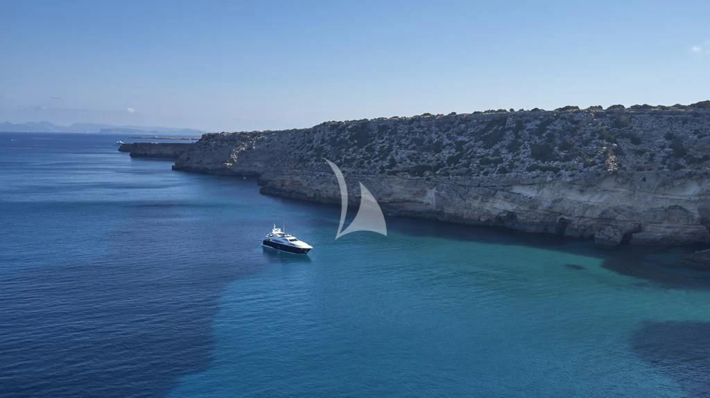a boat sailing in the sea aboard KIRIOS Yacht for Sale