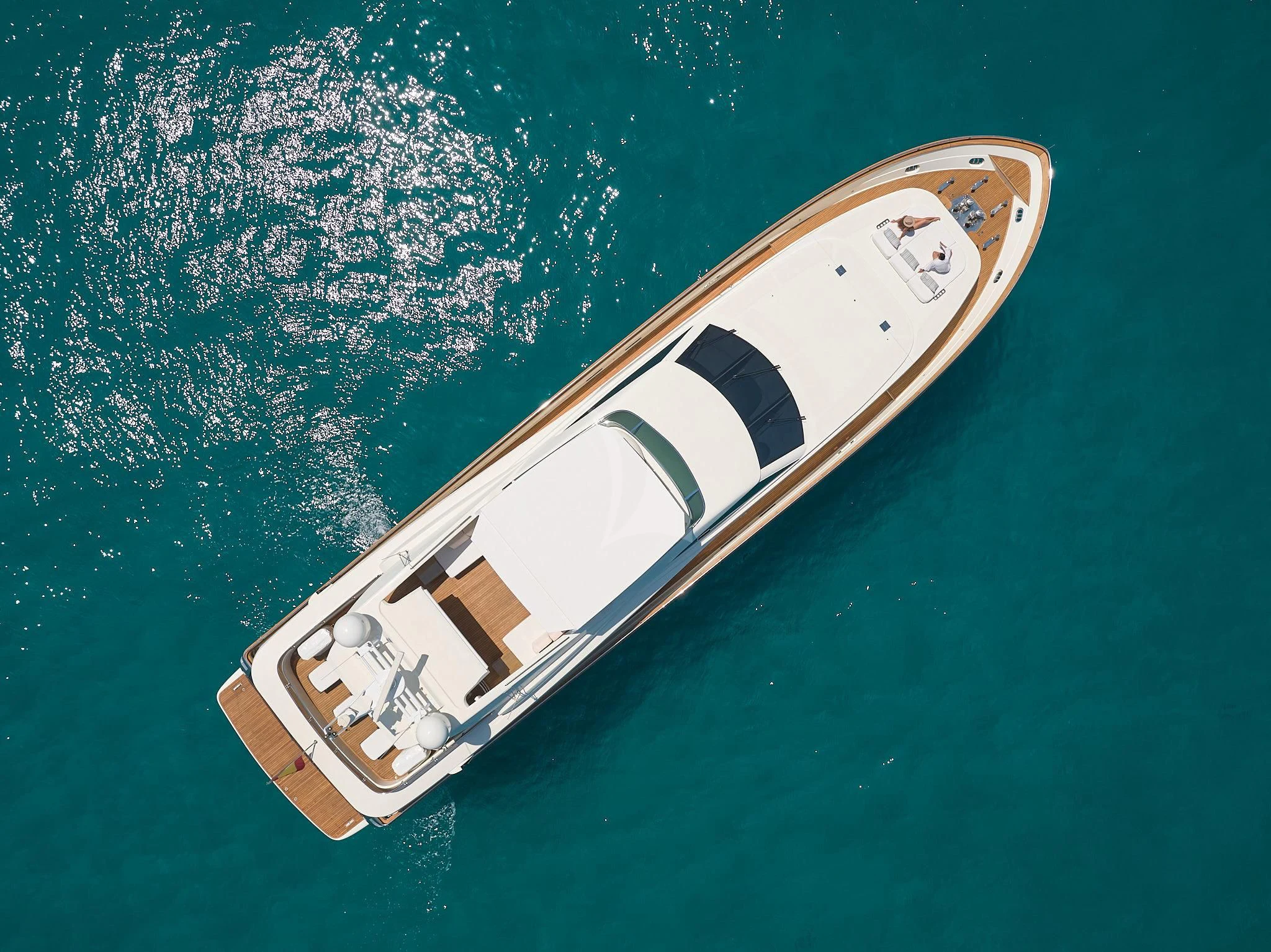 a space ship in the water aboard KIRIOS Yacht for Sale