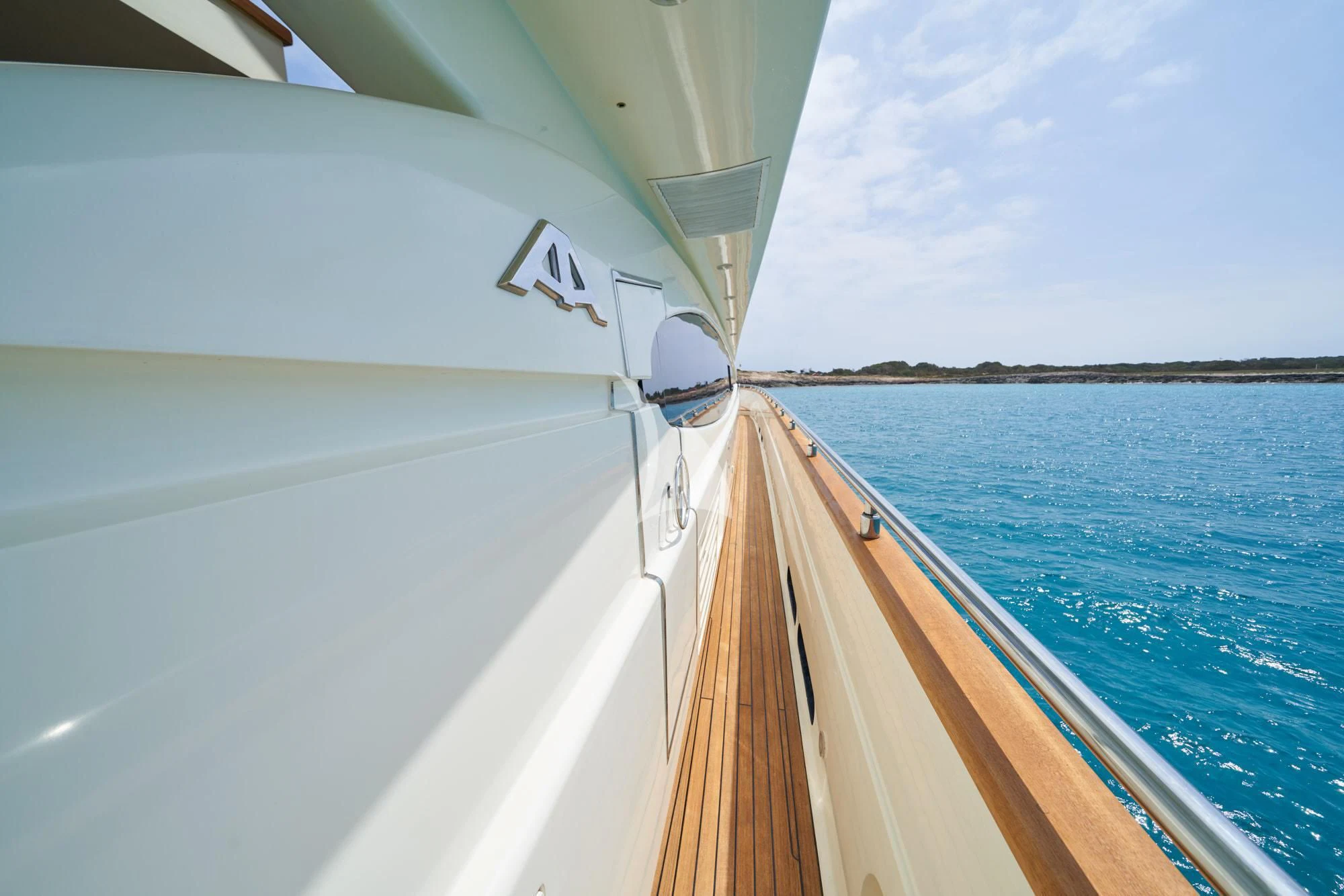 a boat on the water aboard KIRIOS Yacht for Sale