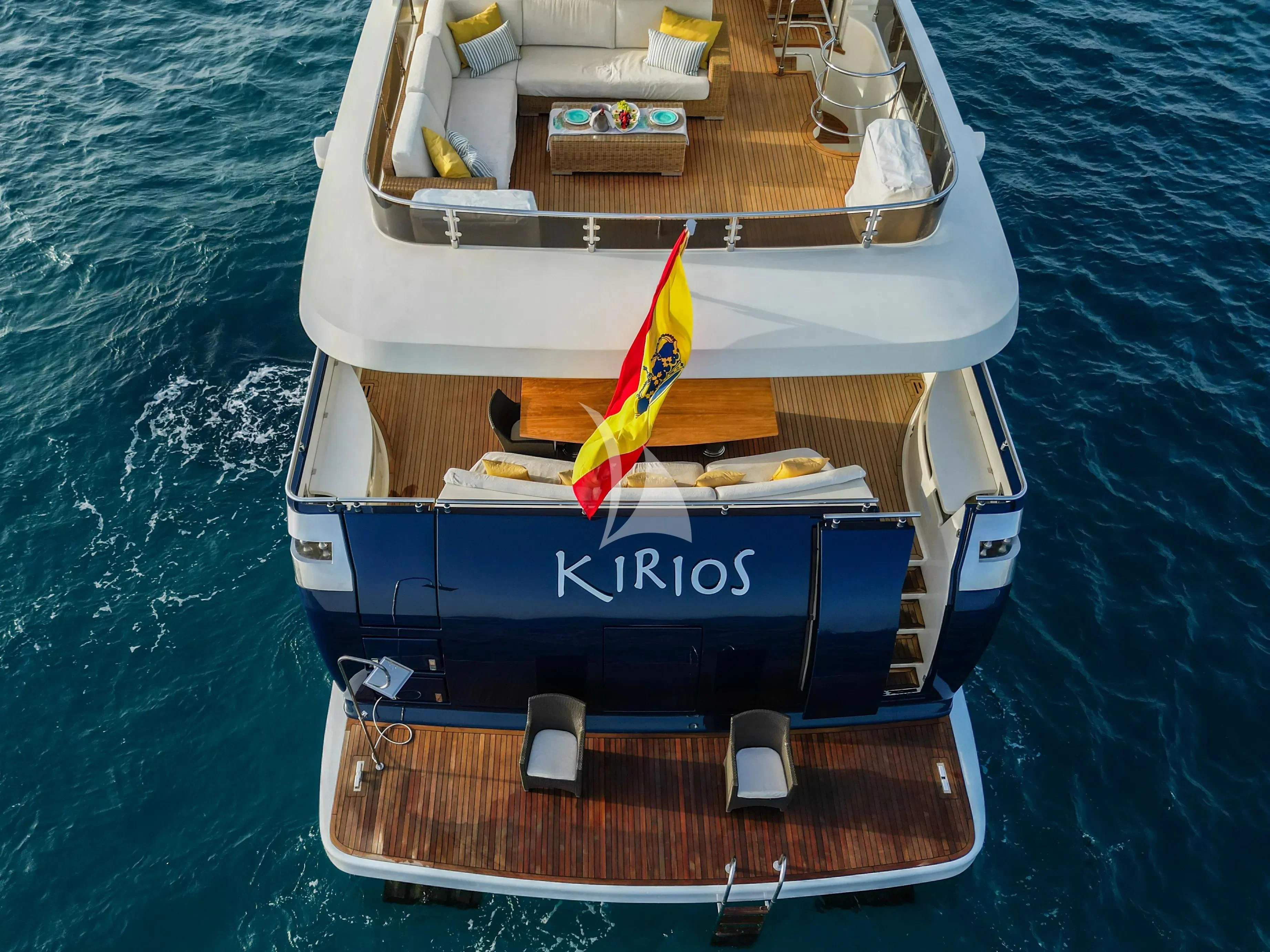 a boat on the water aboard KIRIOS Yacht for Sale