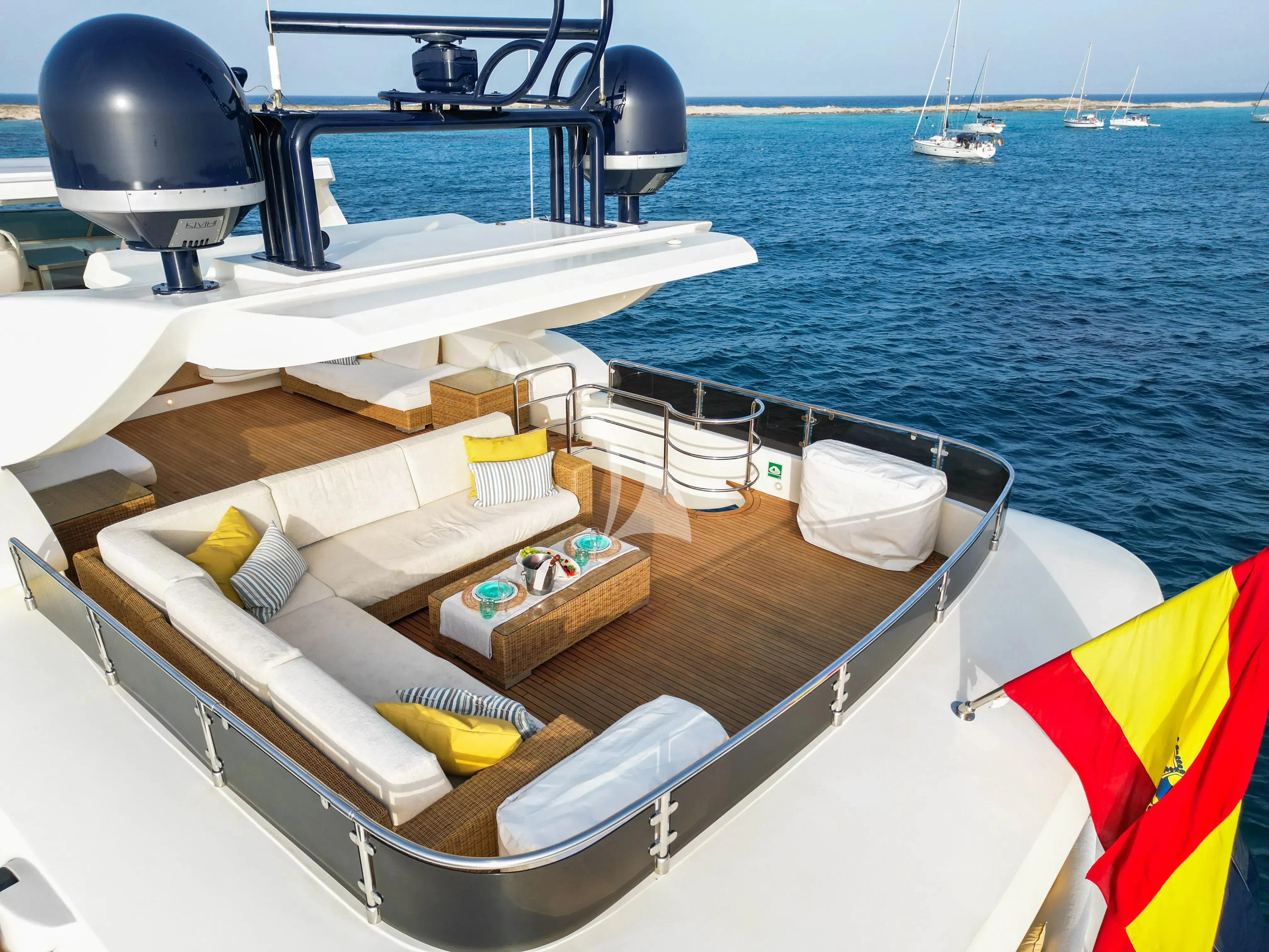 a boat on the water aboard KIRIOS Yacht for Sale