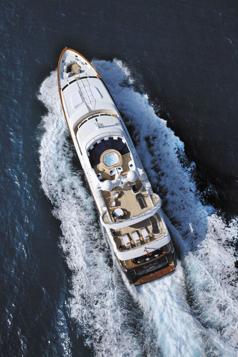 a ship in the water aboard SEA BLUEZ Yacht for Charter