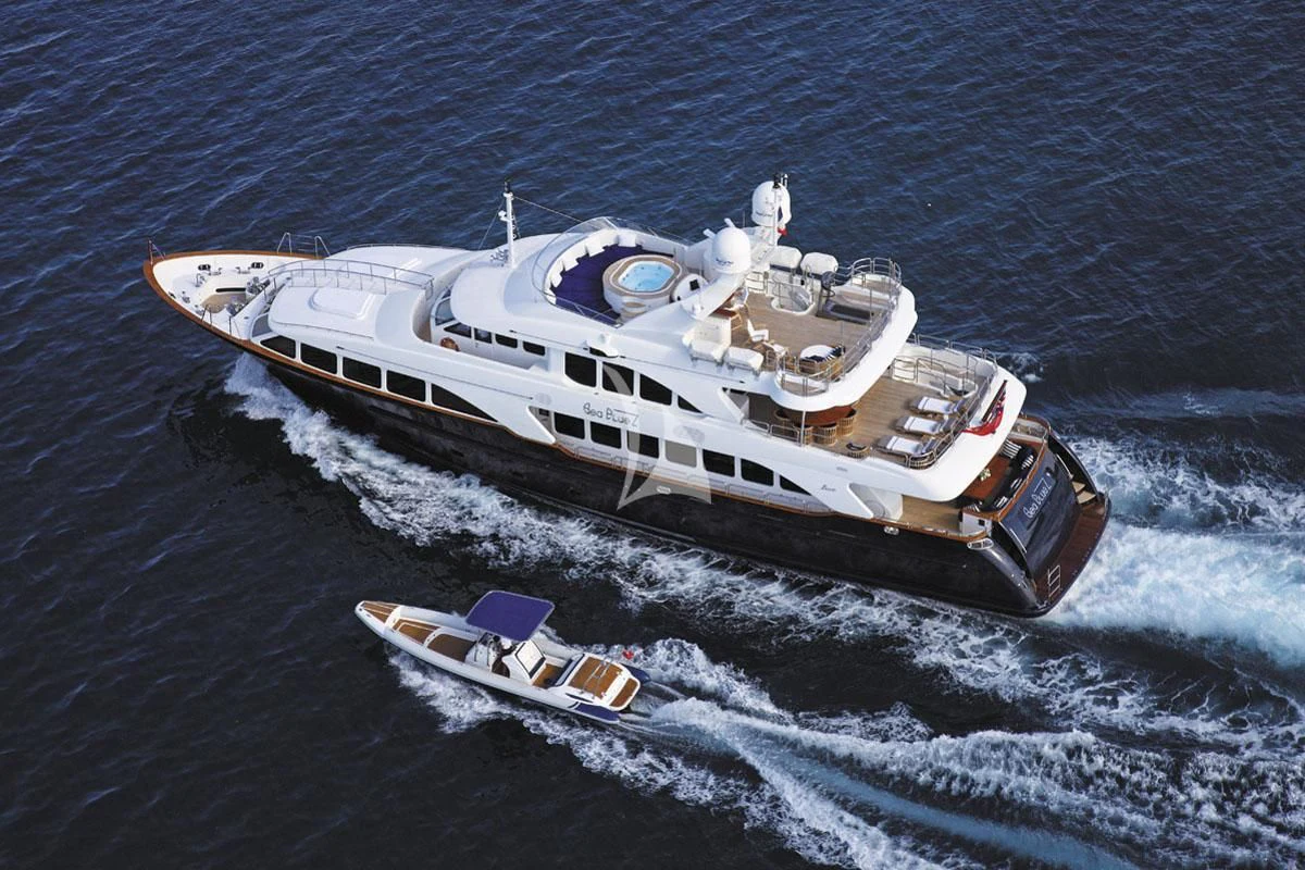 a ship in the water aboard SEA BLUEZ Yacht for Charter