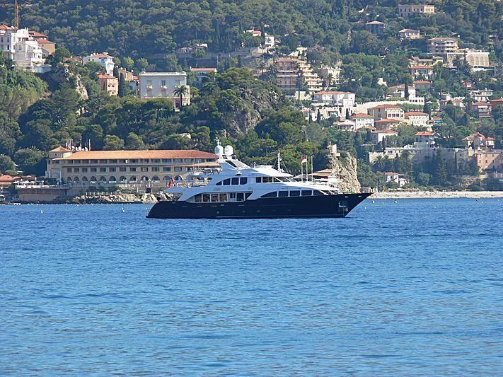 a boat on the water aboard SEA BLUEZ Yacht for Charter