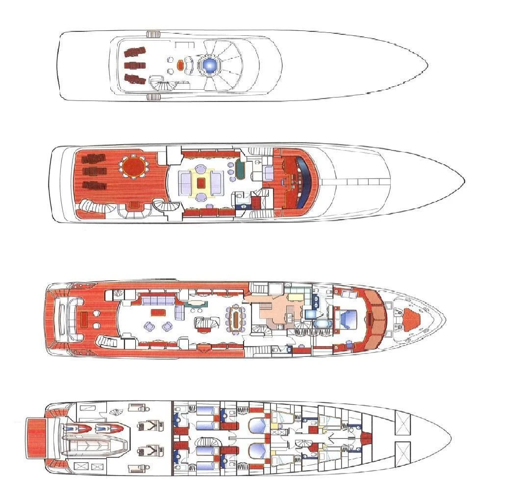 diagram aboard SEA BLUEZ Yacht for Charter