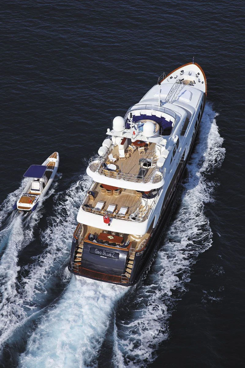 a ship in the water aboard SEA BLUEZ Yacht for Charter