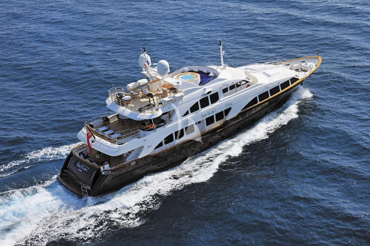 a ship on the water aboard SEA BLUEZ Yacht for Charter