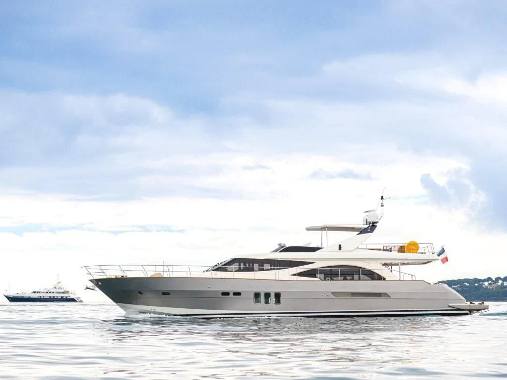 a boat on the water aboard PASSION Yacht for Sale