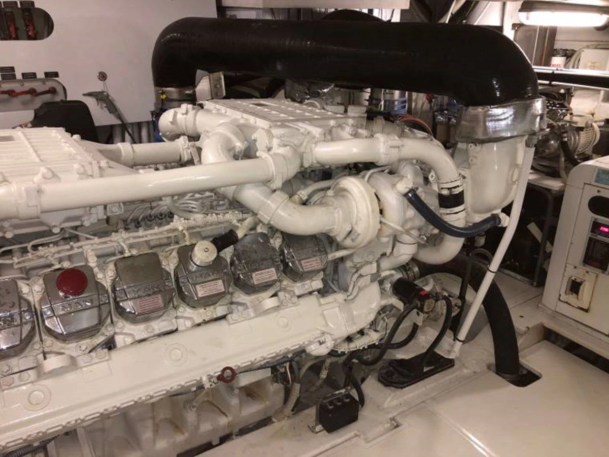 a machine with wires aboard HOLY SHIT Yacht for Sale