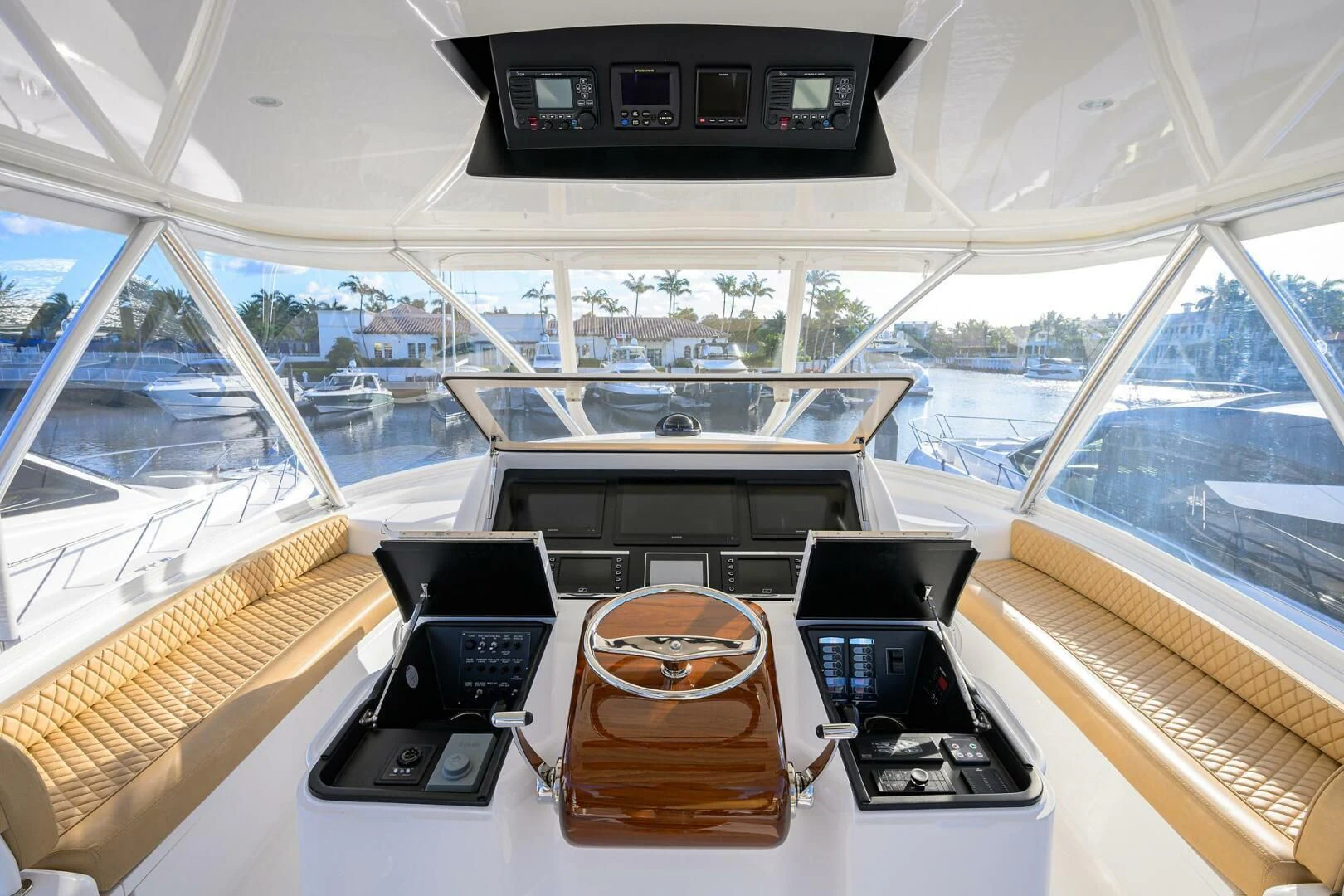 inside of a sailboat aboard TEAM MAYHEM Yacht for Sale