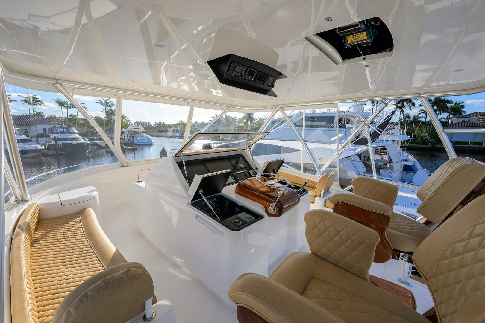 inside of a boat aboard TEAM MAYHEM Yacht for Sale