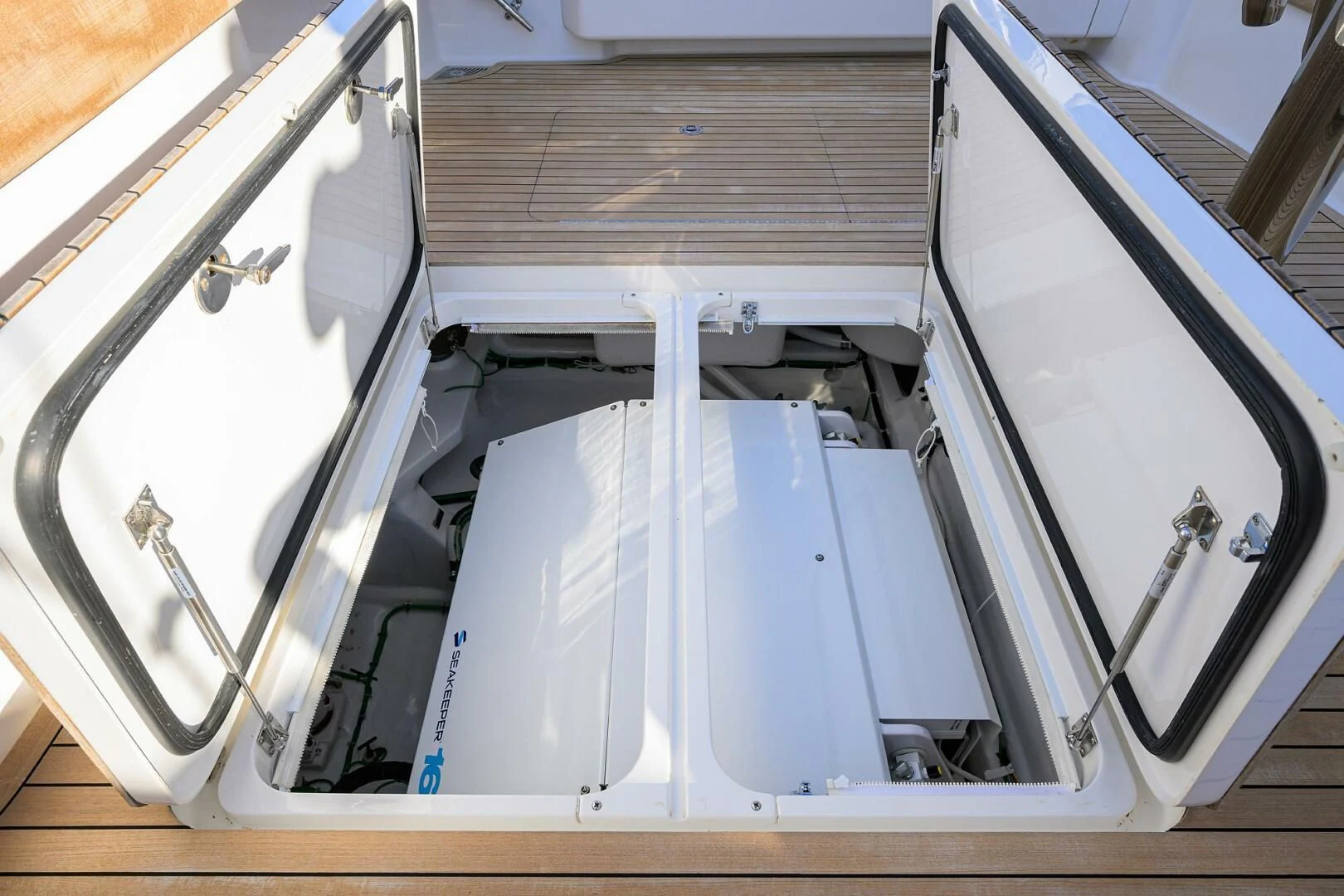 a close-up of a machine aboard TEAM MAYHEM Yacht for Sale