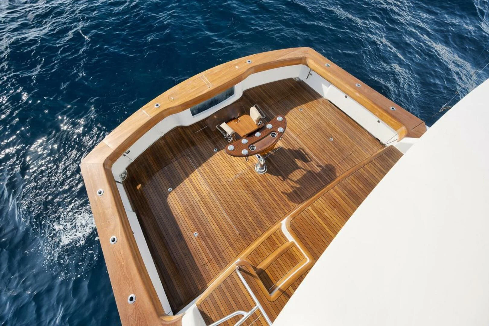 a wooden box with a lid aboard DOC Z Yacht for Sale