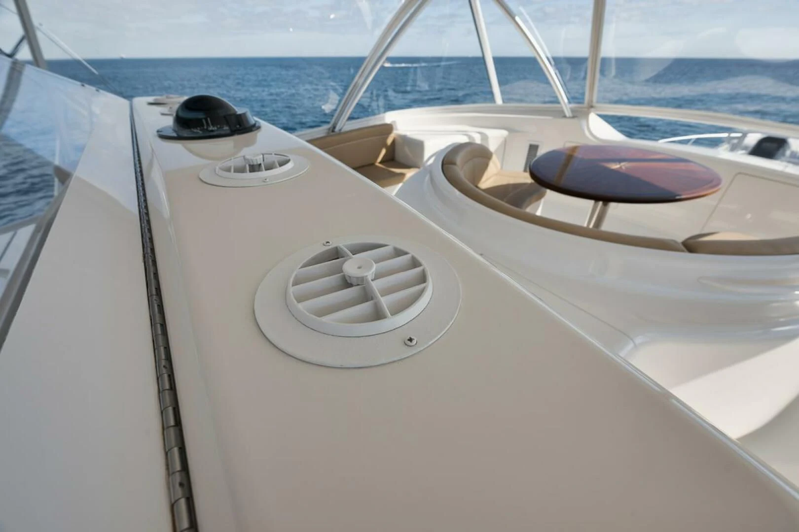 a boat with a steering wheel aboard DOC Z Yacht for Sale