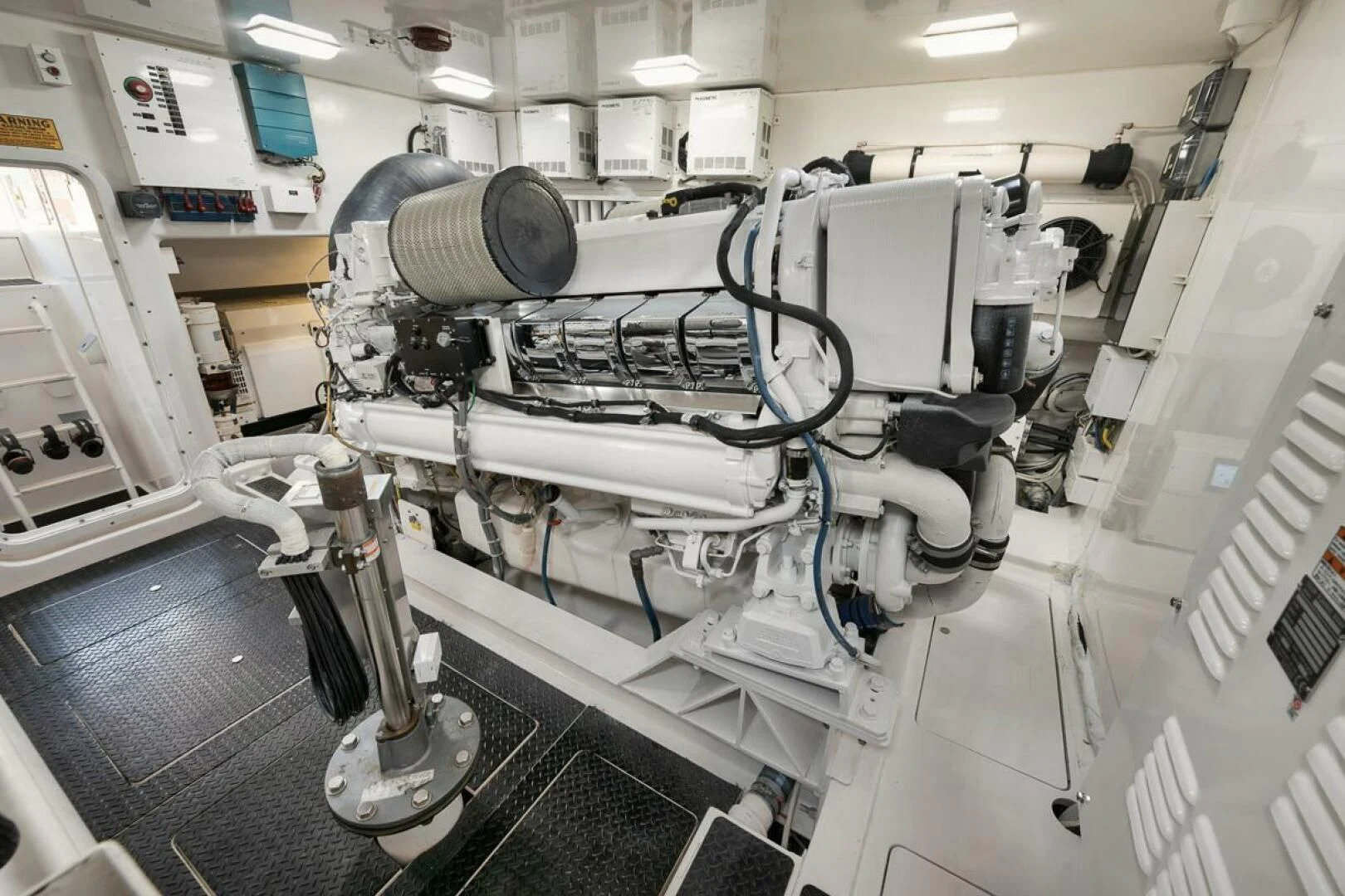 a large white machine in a room aboard DOC Z Yacht for Sale