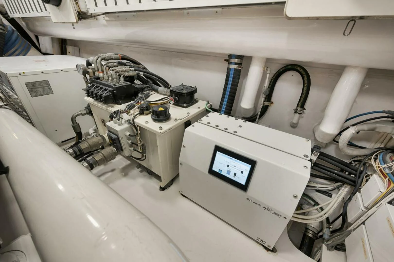 a machine with a screen aboard DOC Z Yacht for Sale