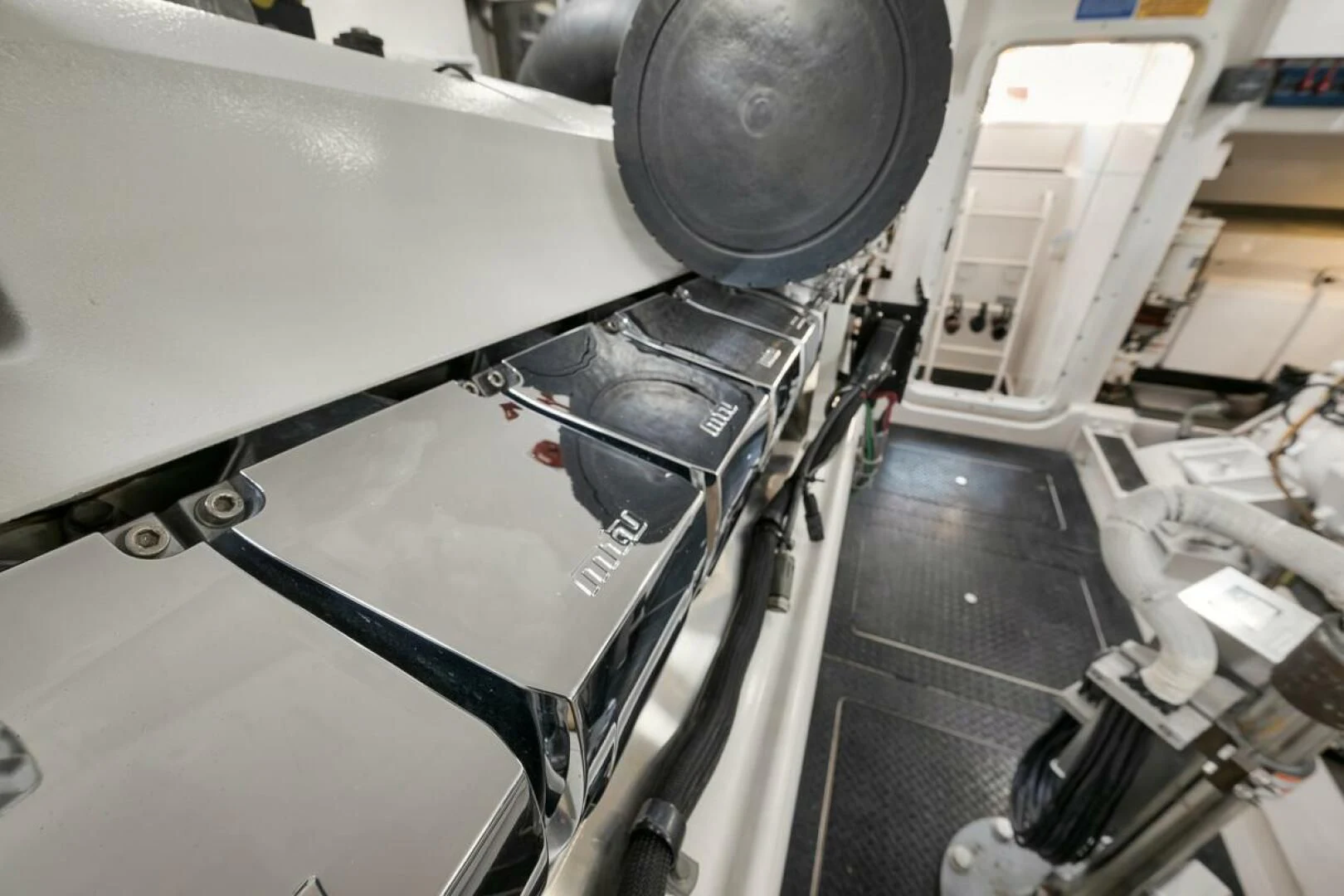 a close-up of a car aboard DOC Z Yacht for Sale