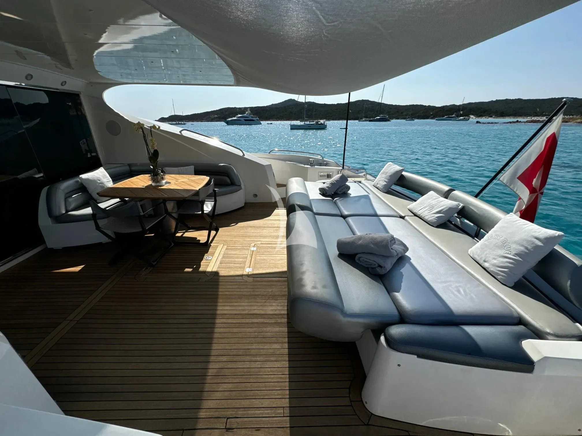 a boat on the water aboard LIGHT BLUE Yacht for Sale