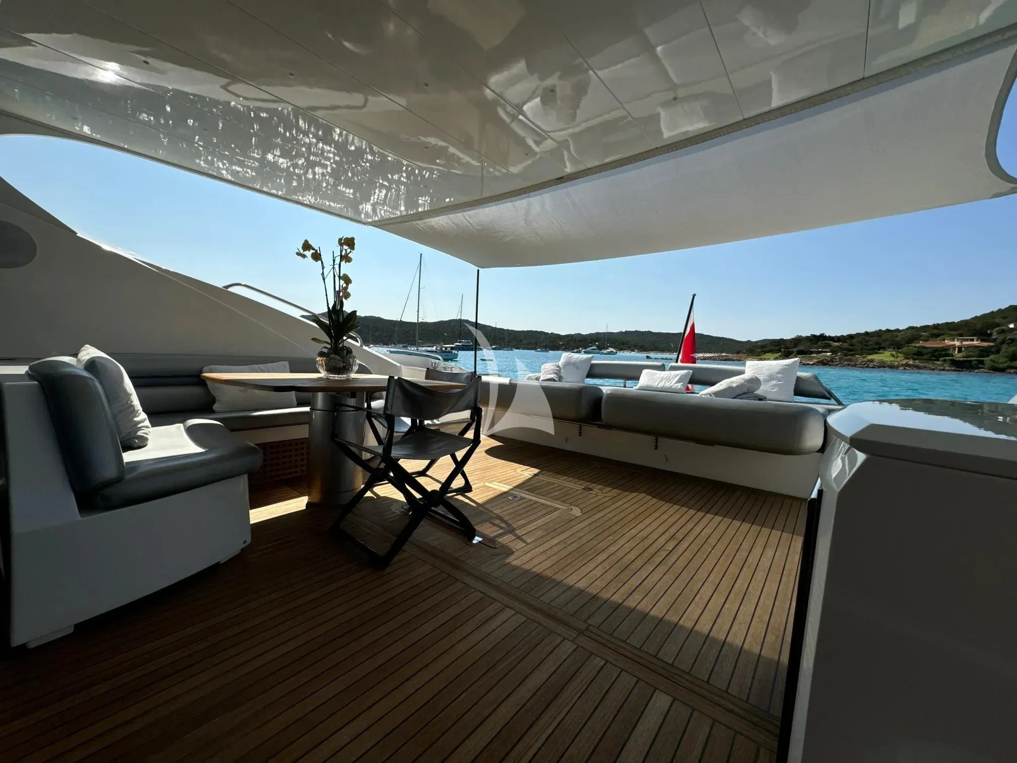 a boat on the water aboard LIGHT BLUE Yacht for Sale